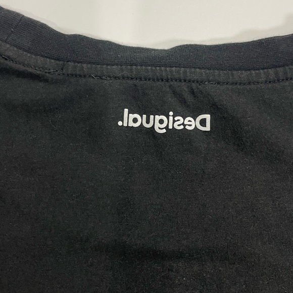 Desigual Disney Black Artsy Mickey Mouse Short Sleeve Tee Size XL - Picture 11 of 11